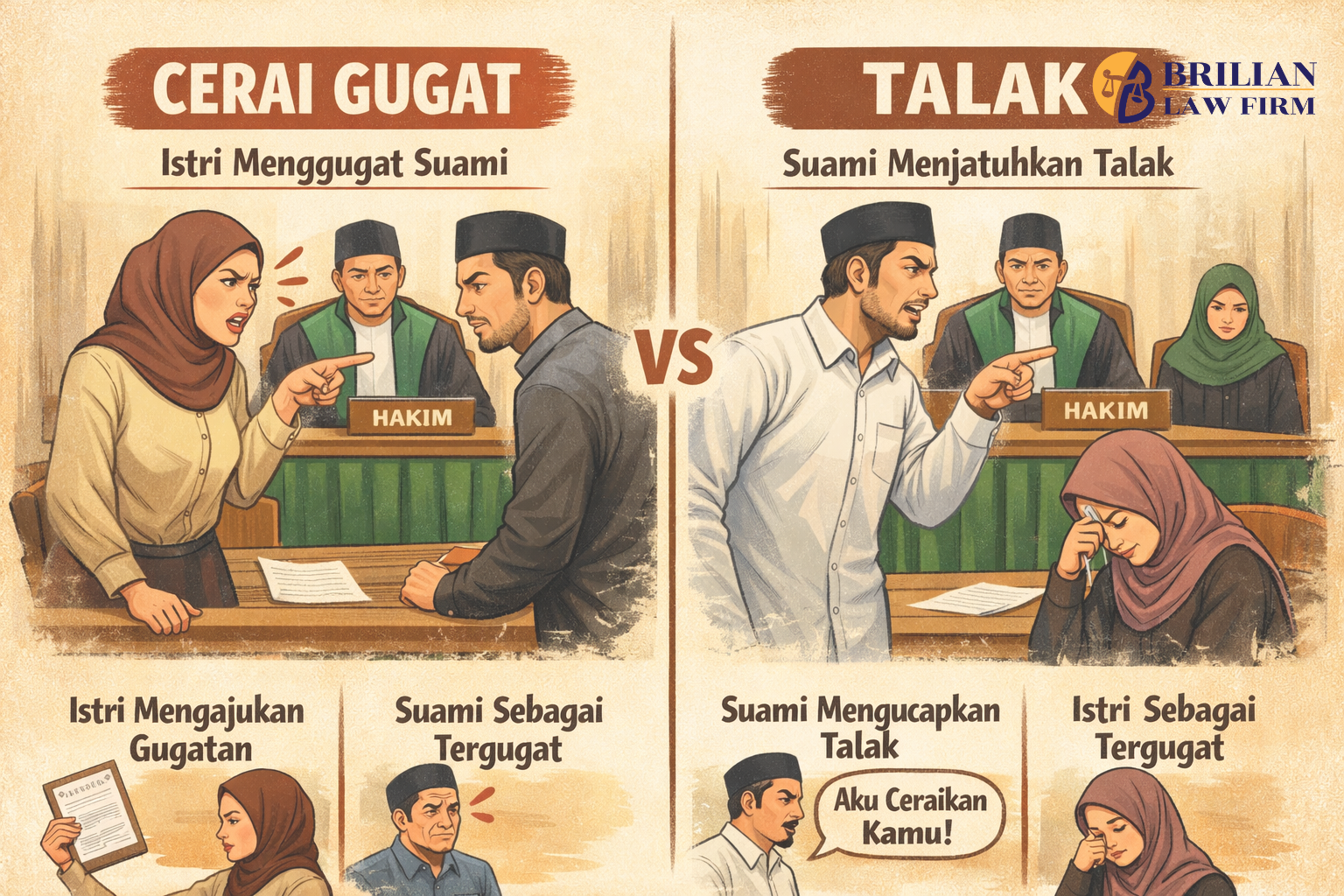 Perbedaan Cerai Gugat dan Cerai Talak